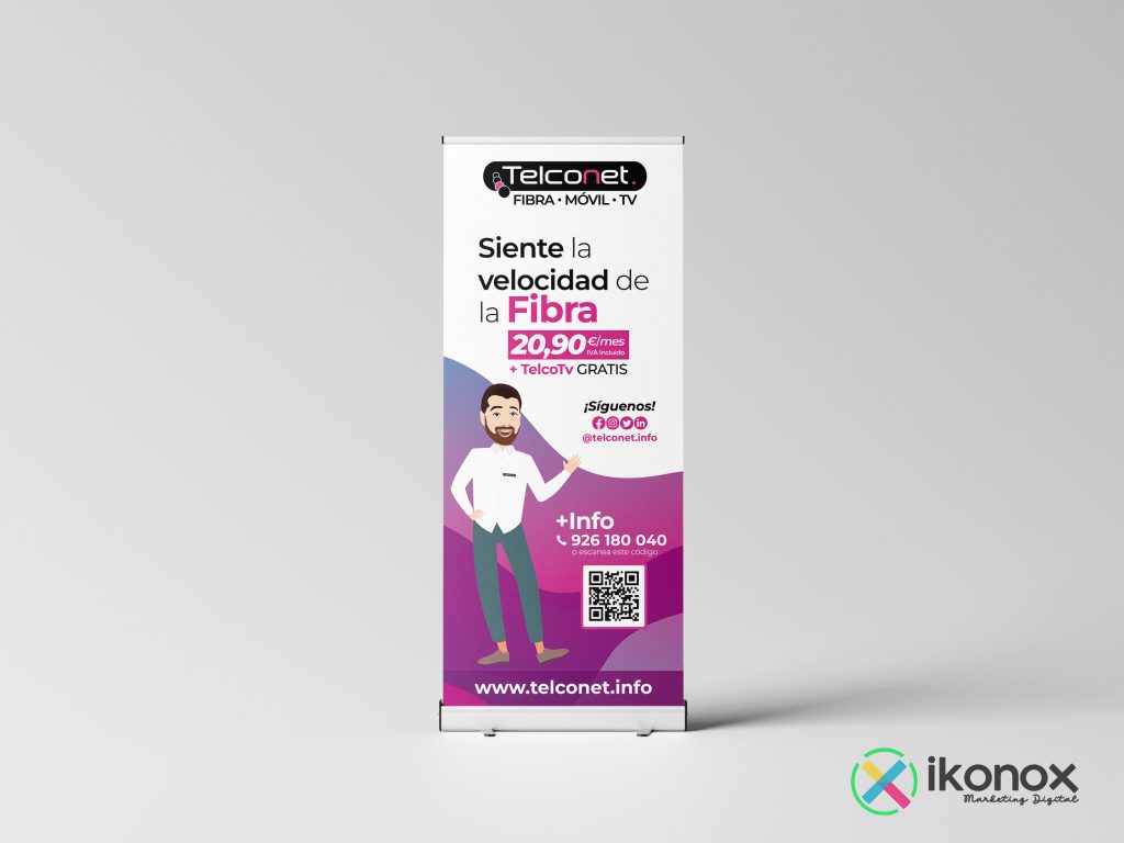 Ikonox-Marketing-digital-Roll-Up-Telconet