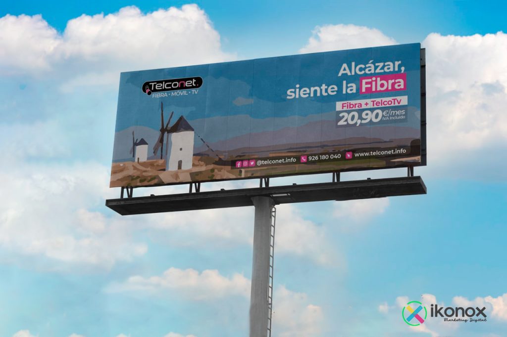 Valla publicitaria realizada por Ikonox Marketing Digital