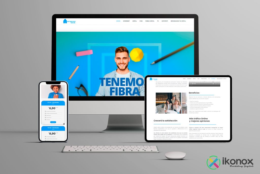 Creación de página web realizada por Ikonox Marketing Digital
